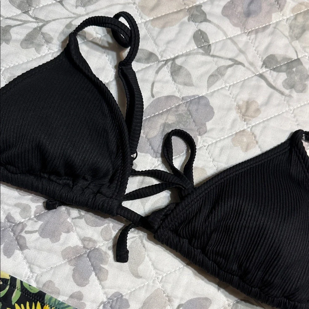 Black and Yellow Floral Bikini Set M - Picture 4 of 12